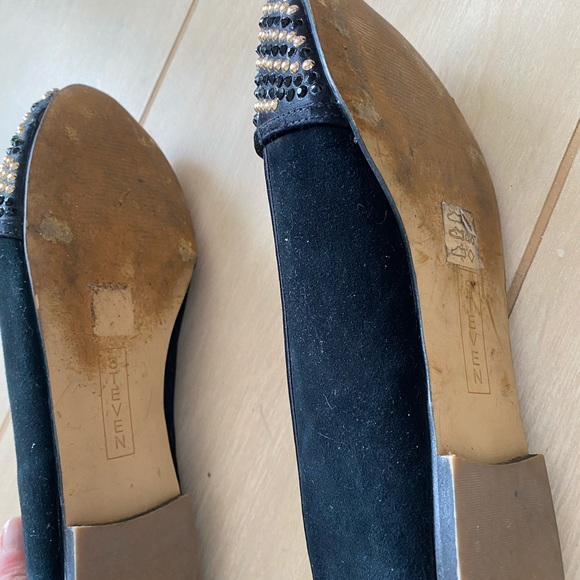 STEVEN by Steve Madden Black Flack Jeweled Gold - Picture 5 of 10